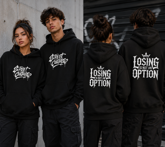 Unisex black hoodie