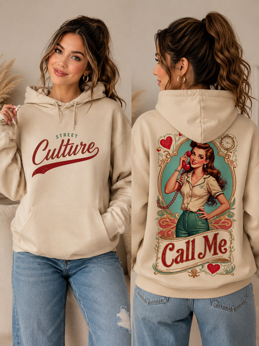 Female Call me hoodie